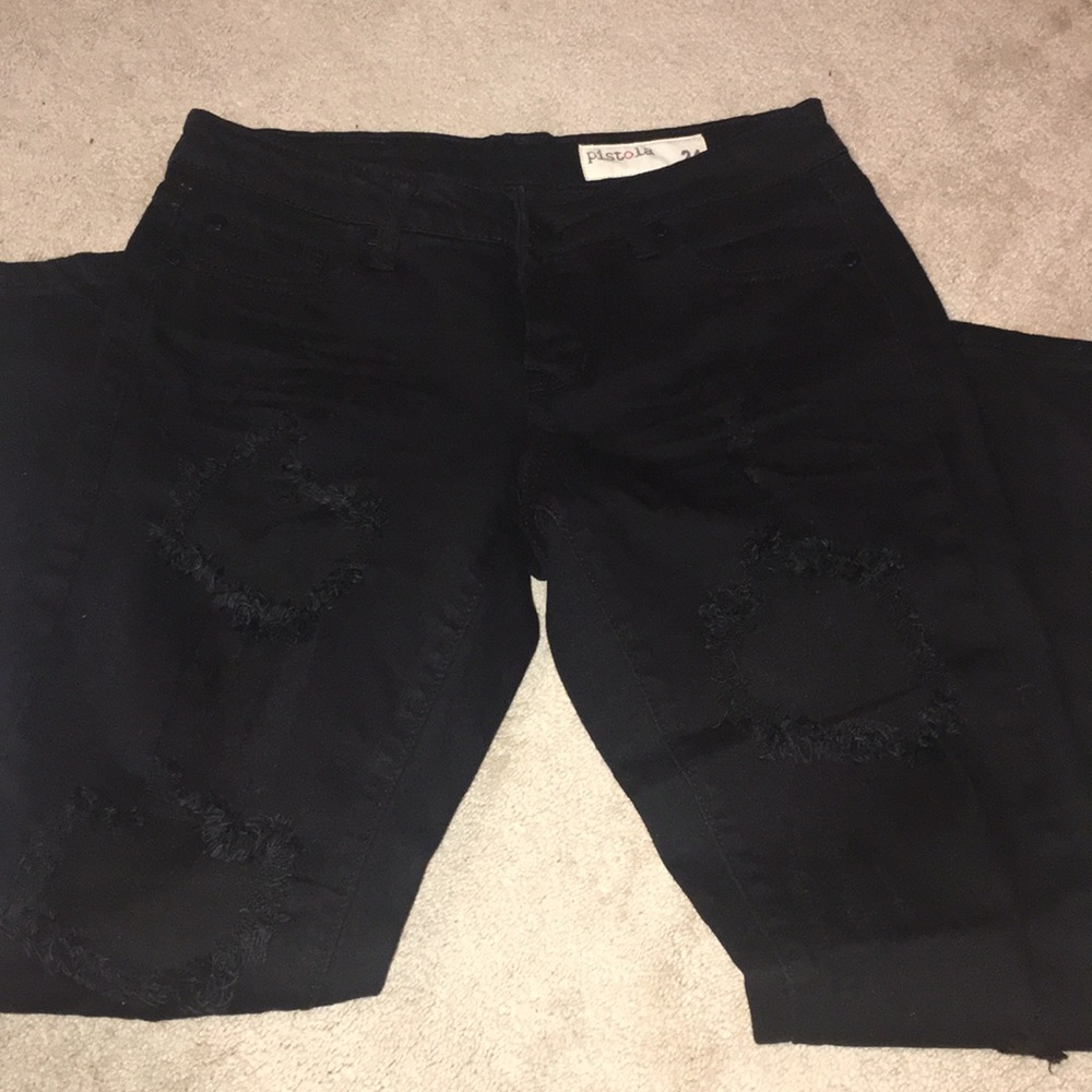 Black Ripped Jeans - Picture 2 of 2